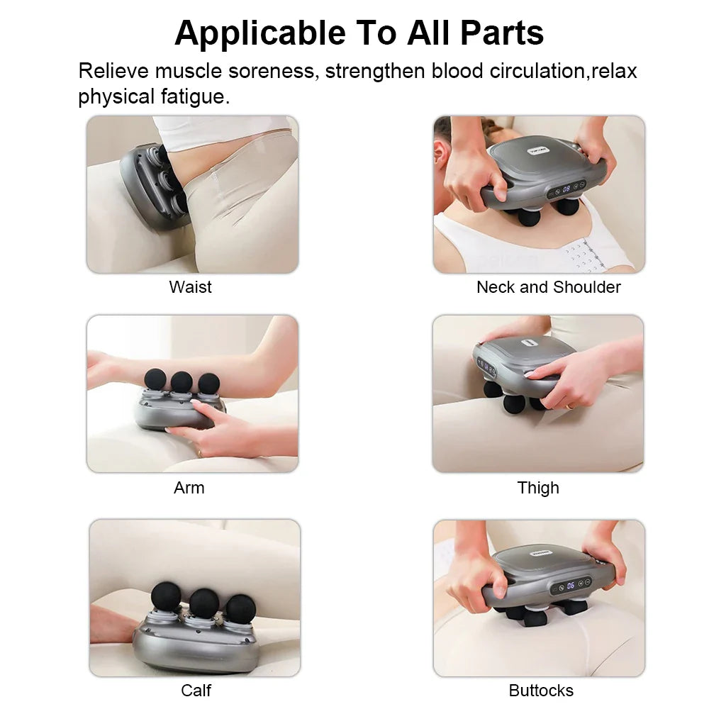 ProPulse 6-Head High-Frequency Fascia Massage Gun