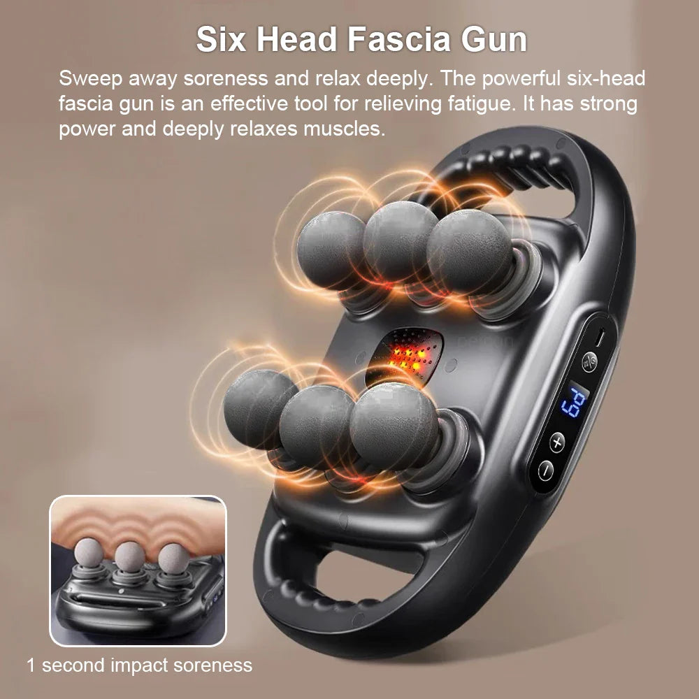 ProPulse 6-Head High-Frequency Fascia Massage Gun