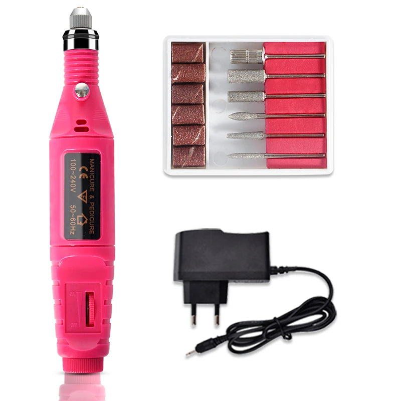 Gel Nail Polish Kit With UV Nail Lamp Electric Nail Drill Machine Soak
