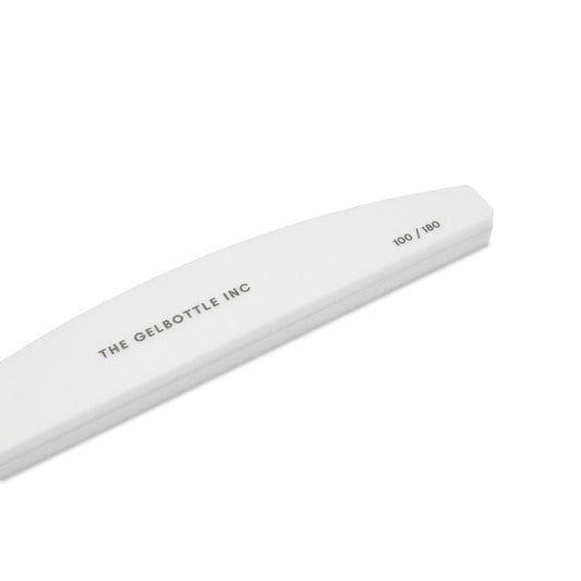 100/180 White Half Moon Nail Buffer 5 Pack